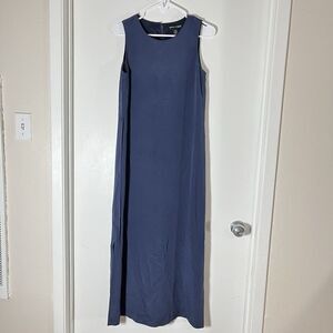 Valerie Stevens Womens Navy Blue 100% SILK Sleeveless Dress Size 6